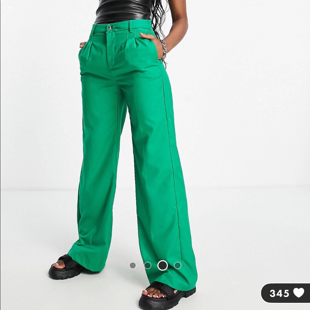 Bershka Green Trousers